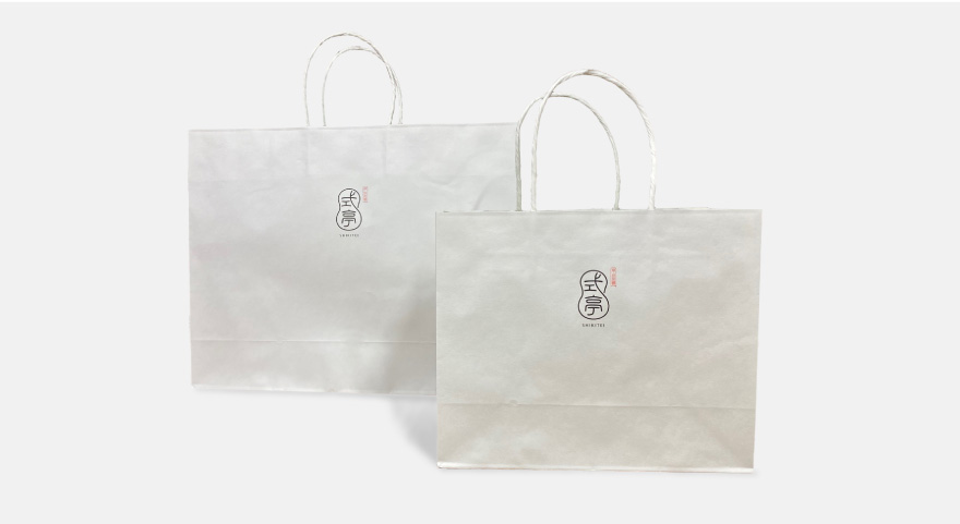 食品ブランド「式亭」の紙バッグ 制作実績 グラフィックソリューションズ